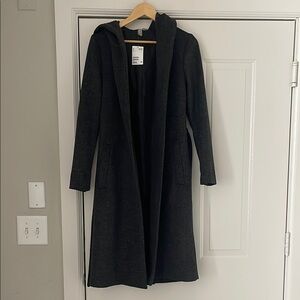 H&M Charcoal Hooded Trench Coat